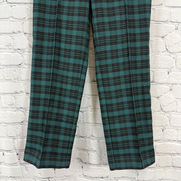 Ann Taylor The Petite Plaid High Waist Ankle Tweed Pants Women 4P Blue Black - Picture 3 of 15